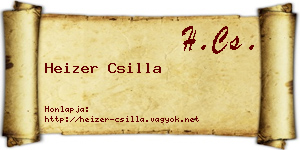Heizer Csilla névjegykártya